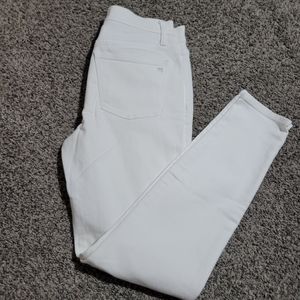 Madewell 9 inch high riser skinny skinny white jeans